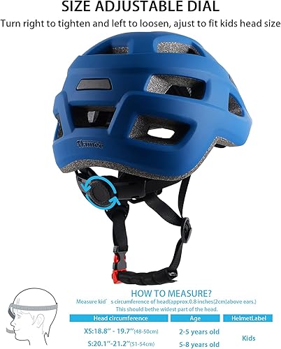 Miniatura 3 de Casco de bicicleta para niños y niñas, casco de bicicleta para niños pequeños XS y S, ajustable para niños, multideporte, ciclismo, monopatín,