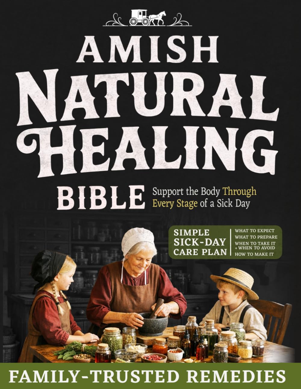 Amish Natural Healing Bible: Be the Caregiver Your Family Relies On When Illness Strikes with Simple, Time-Tested Herbal & Home Remedies Trusted Across Generations | Built-In Natural Sick-Day Plan