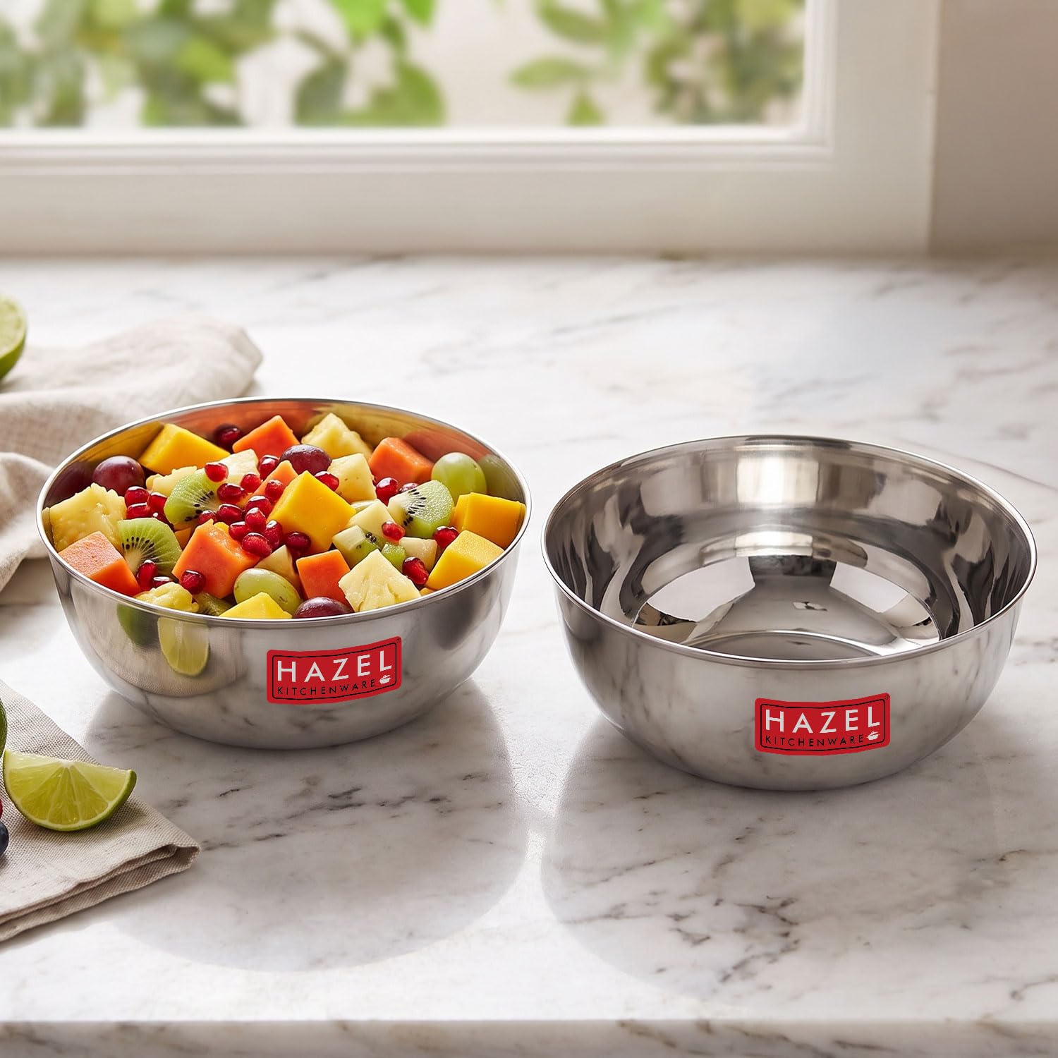 Amazon.com: HAZEL Stainless Steel Serving Bowl 600ml | 15cm
