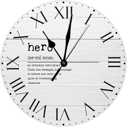 Miniatura 21 de Reloj de pared de PVC con definición de ley de atracciones, refranes inspiradores, reloj de pared grande con números romanos, reloj con diccionario