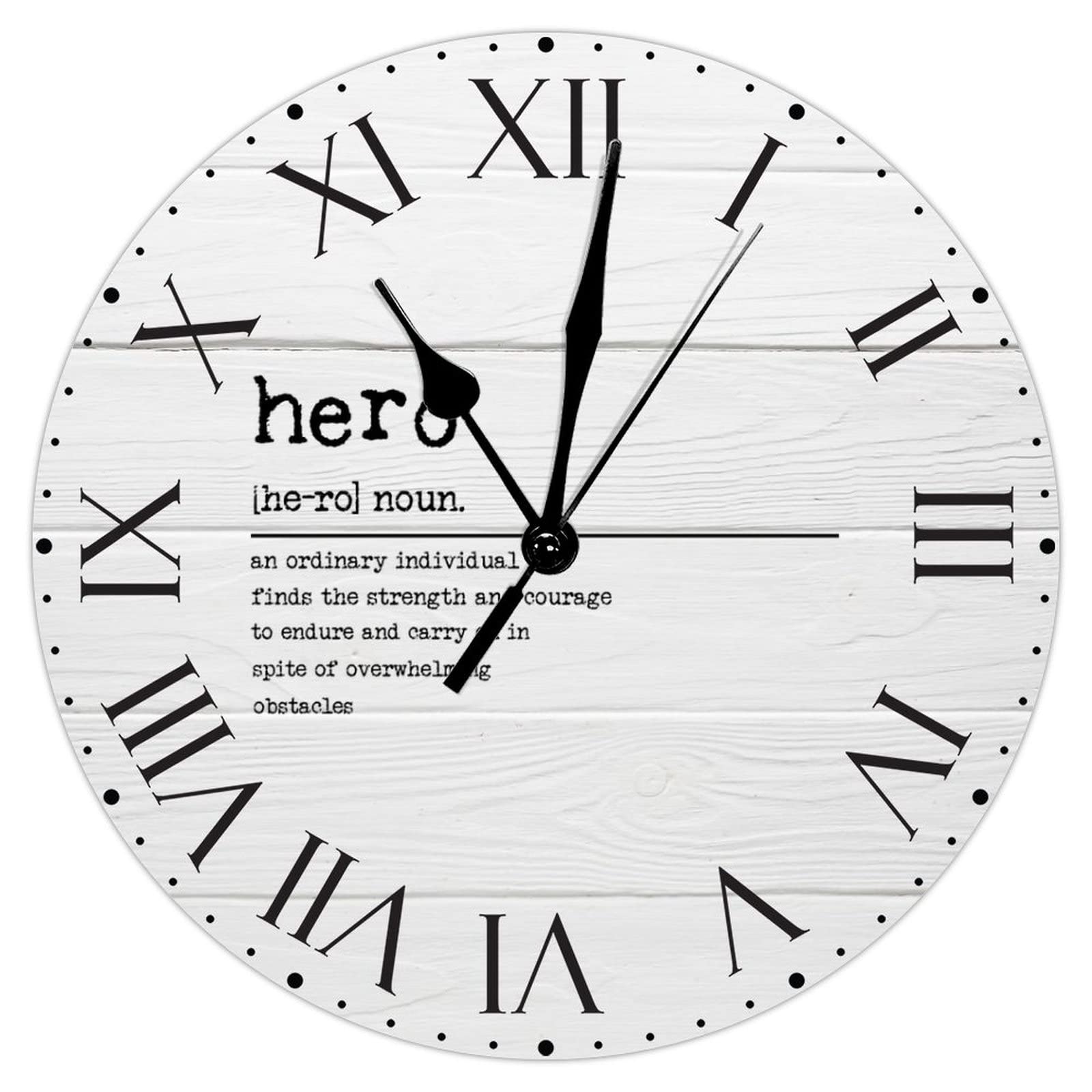 Horloge murale romaine en PVC de 30,5 cm pour harmoniser votre salon