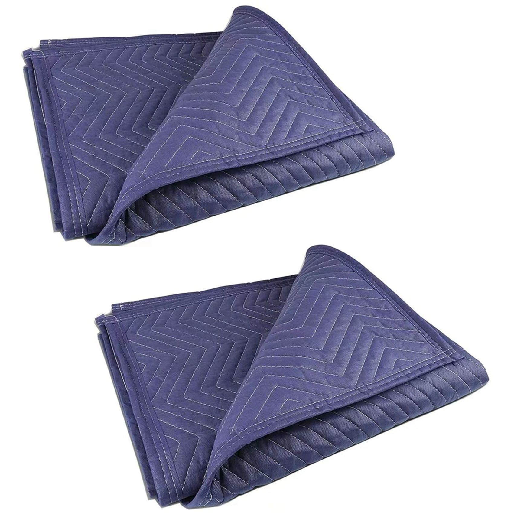 4 Coperte per Traslochi 40X72 Pollici Coperte da Imballaggio Resistenti per Traslochi, Spedizioni, Mobili, Avvolgimento per Mobili-Blu