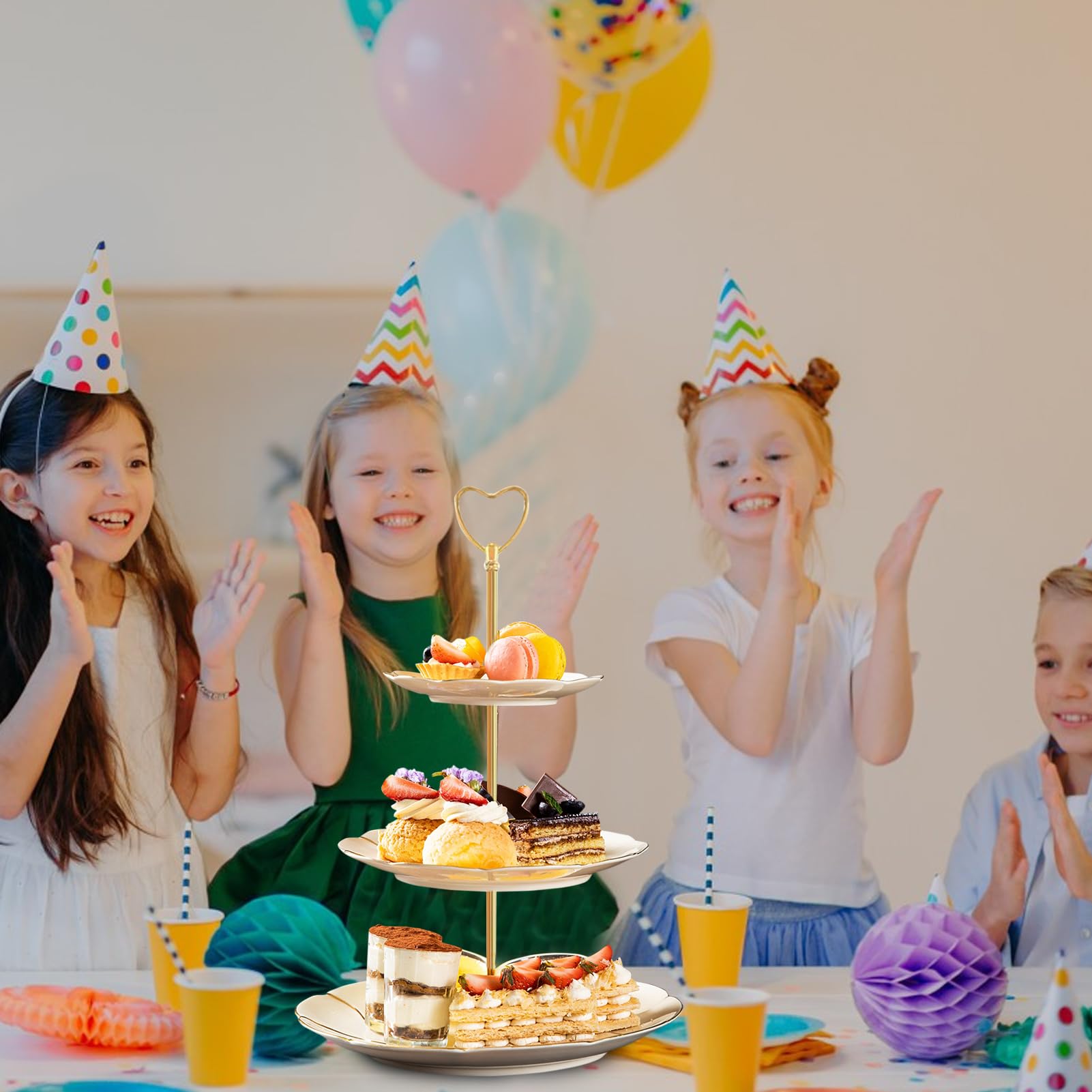 Metalen Etagère 4 Plateaus voor Cakejes - Kringwinkel