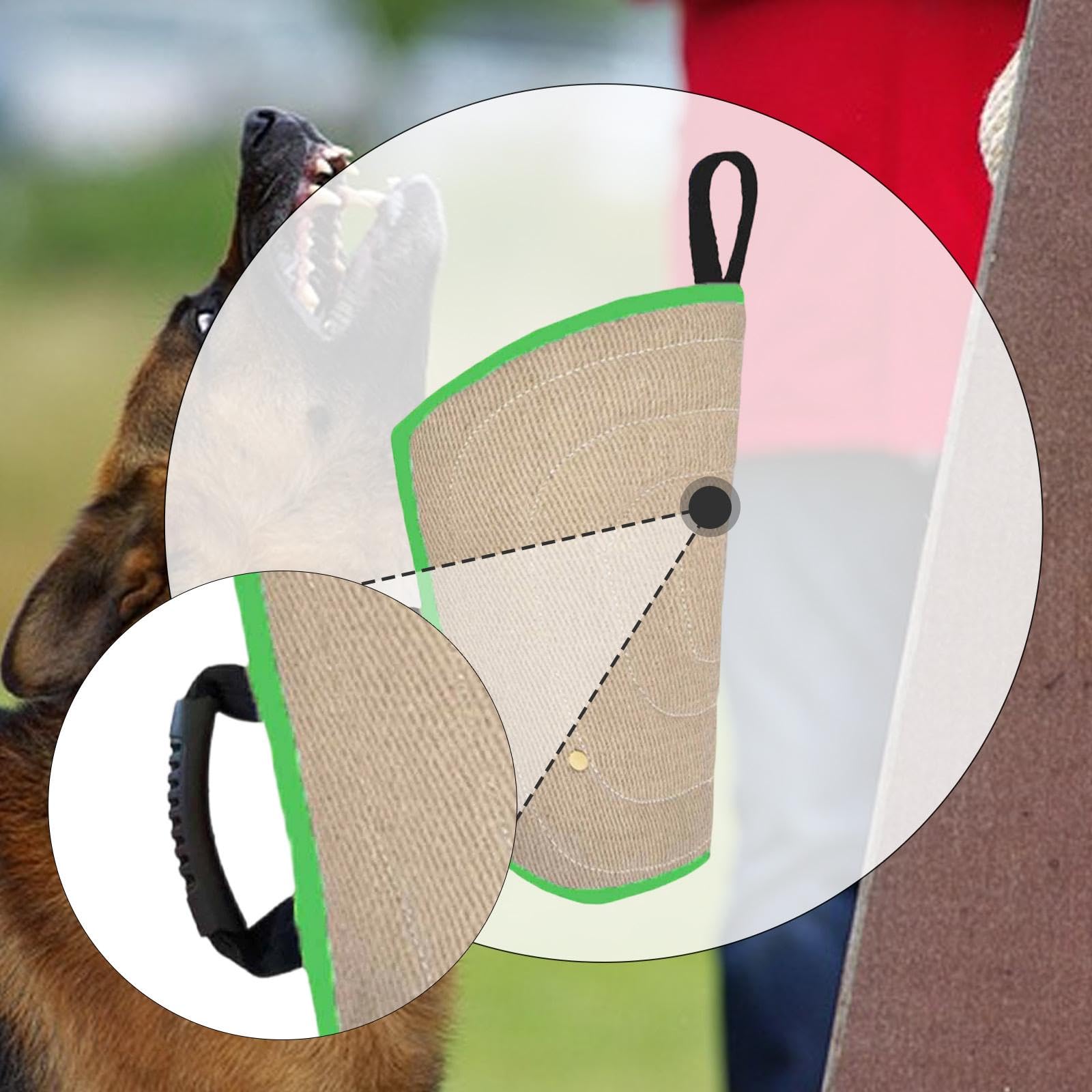 Mordedor Juguete Dentadura Brazo Entrenamiento Interactivo Acolchado Protección Perros Material Yute Adecuado Práctica Adiestramiento