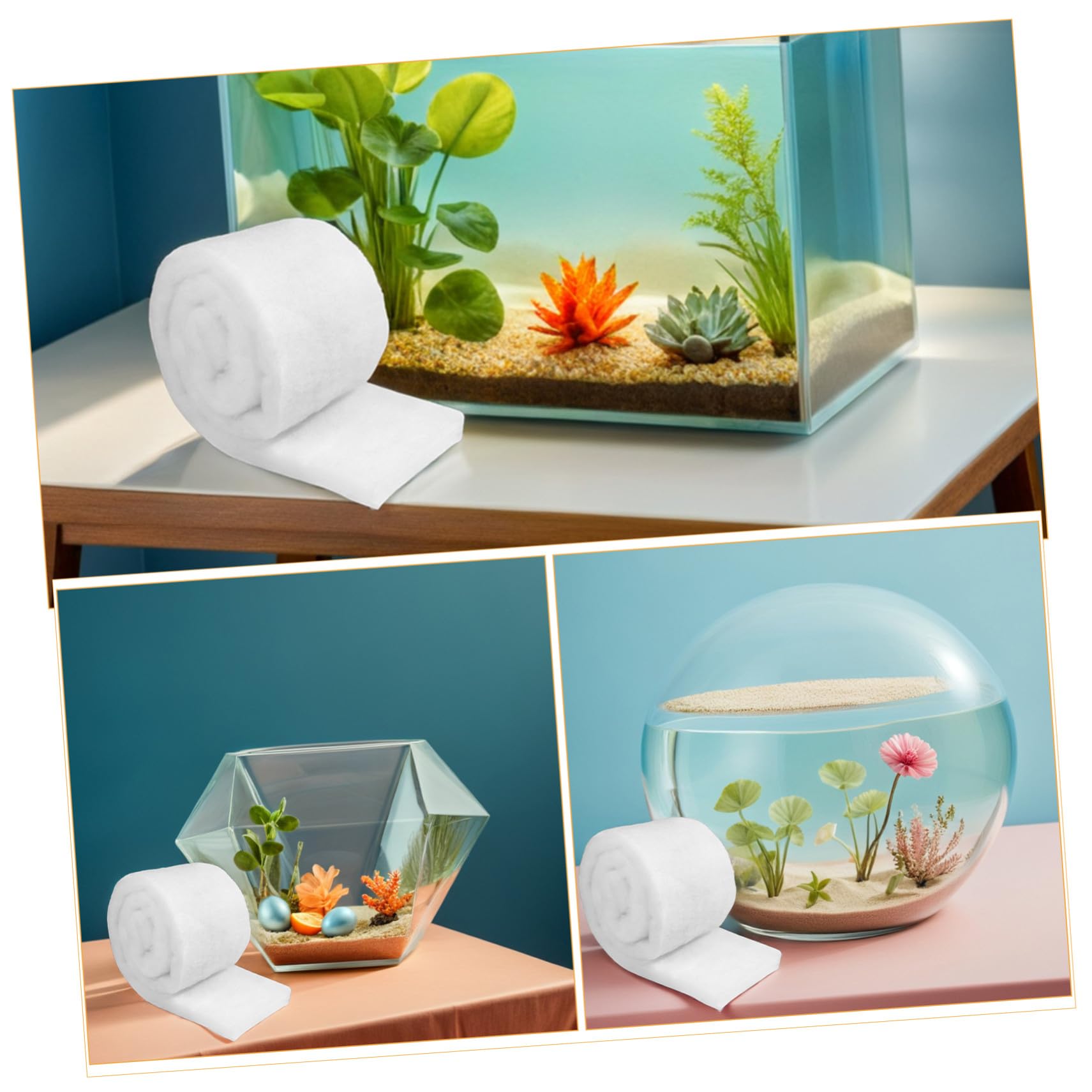 TOYANDONA 10 Esponjas Filtrantes para Acuario Blanco Material de Alta Densidad para Peceras, Estanques y Fuentes