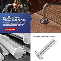 Vista 3 de M5 x 6mm 10 piezas de tornillos de cabeza plana con casquillo hexagonal, acero inoxidable 304 18-8, rosca completa, de SG TZH (con llave hexagonal)