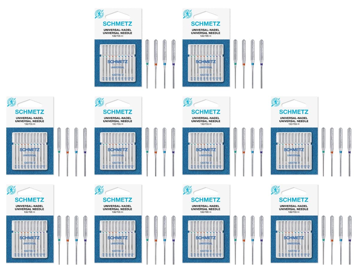 SCHMETZ - 100 aghi per macchine da cucire 130/705 – Standard 70, 80, 90 & 100