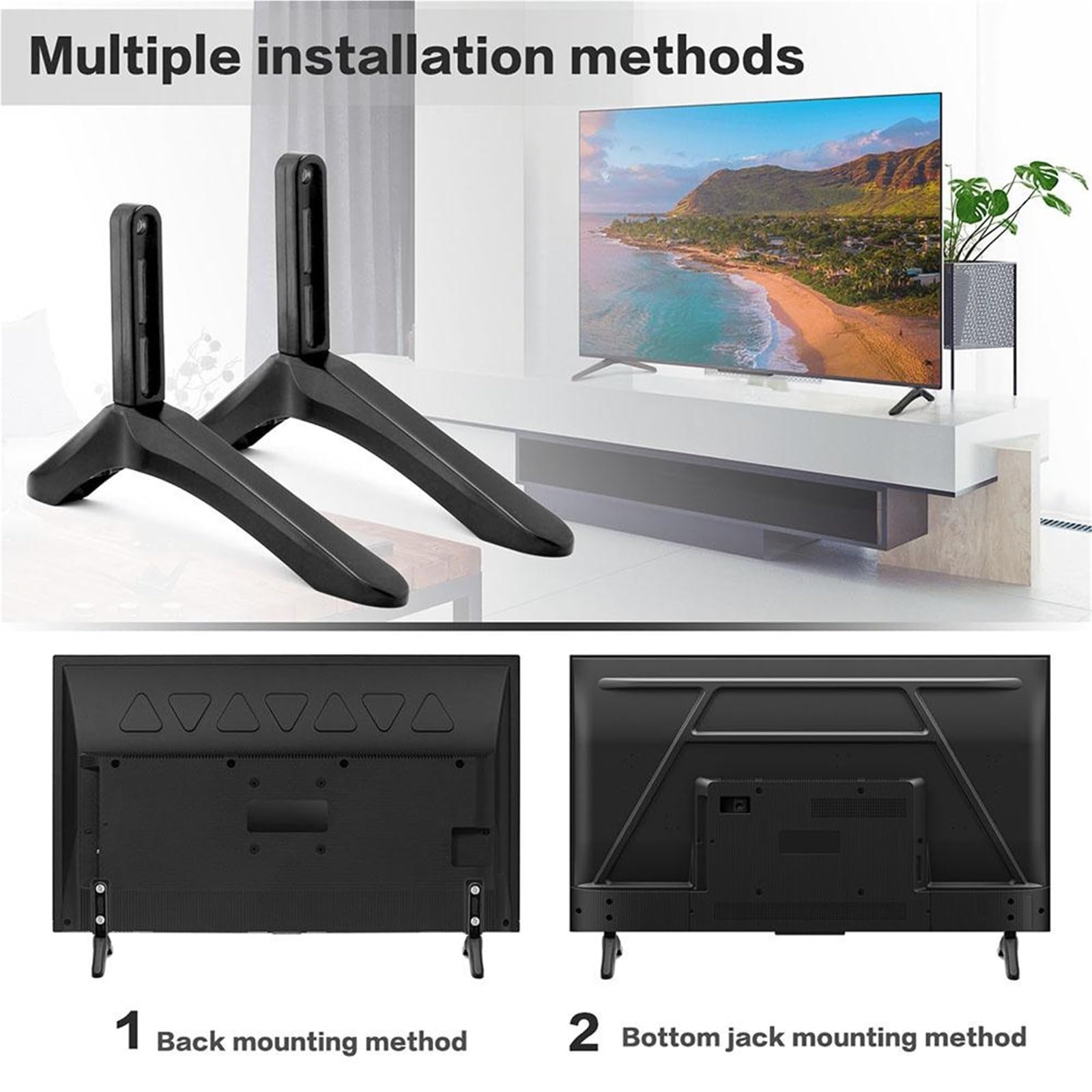 SCHIK 2 szt. uniwersalny stojak pod telewizor uchwyt na stół do telewizora 32-65 cali Vizio LCD TV nie do telewizora LG TV dostęp