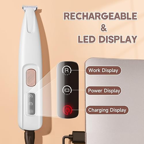 Miniatura 6 de Cortadora de patas de perro mejorada con luz LED, recortadora de patas para perros, eléctrica, cortapelos de mascotas pequeñas inalámbricas de bajo