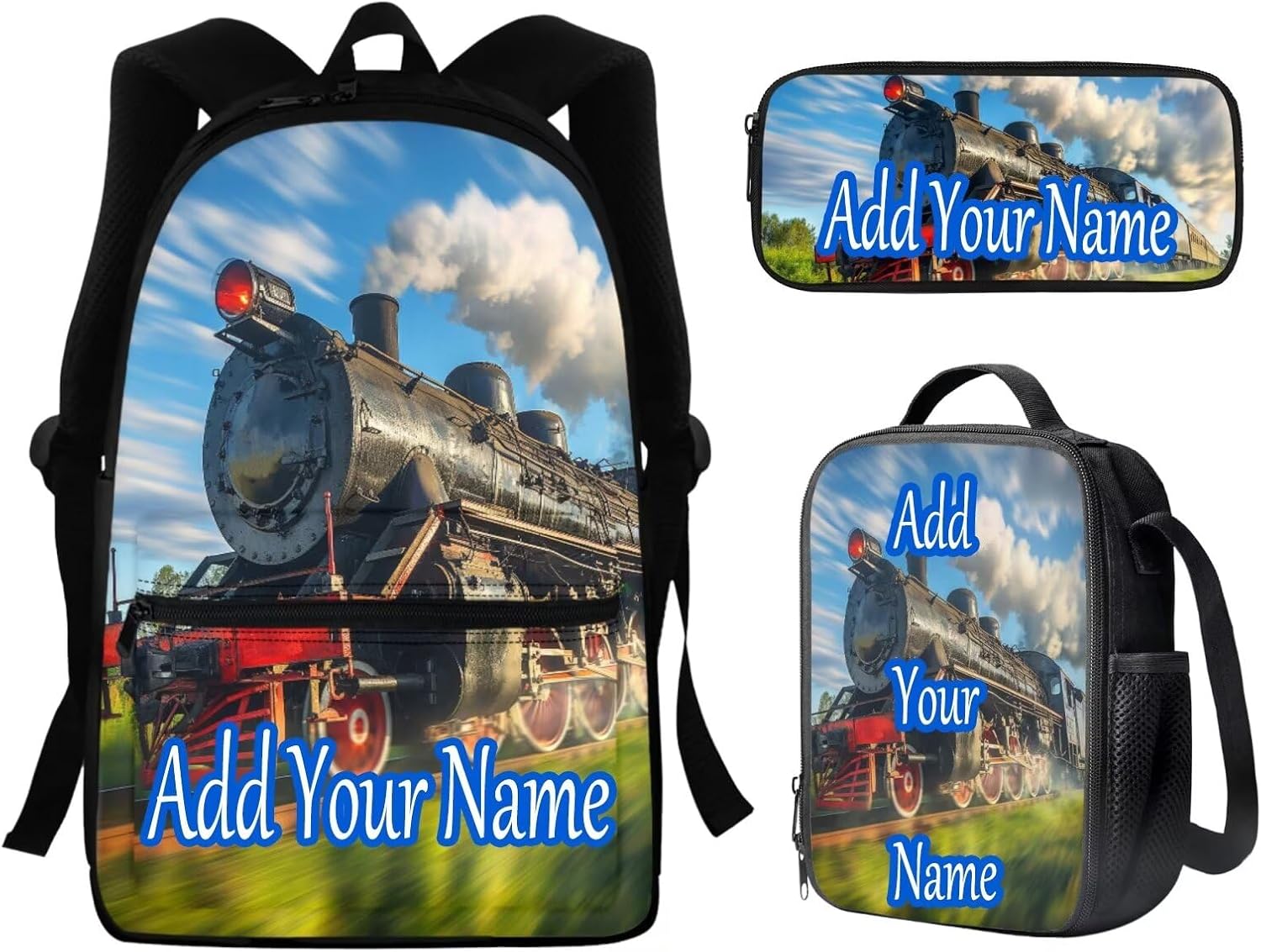 Sunflower Horse School Bag Elementary Backpack for Girls with Lunch Box Pencil Case 3PCS Primary Middle High School Back Packs Satchel for Kids Boys Back to School Daycare Bag Rucksack