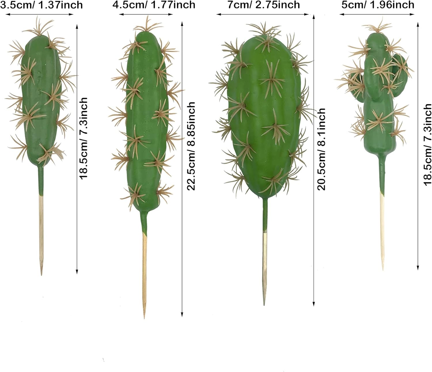 Woohome 10 PCS Faux Fake Succulents Artificial Cactus Decor Faux Cactus Cacti Plant Artificial Cactus Succulent Artificial Succulent Plants for Decoration Faux Cactus Plant Bulk