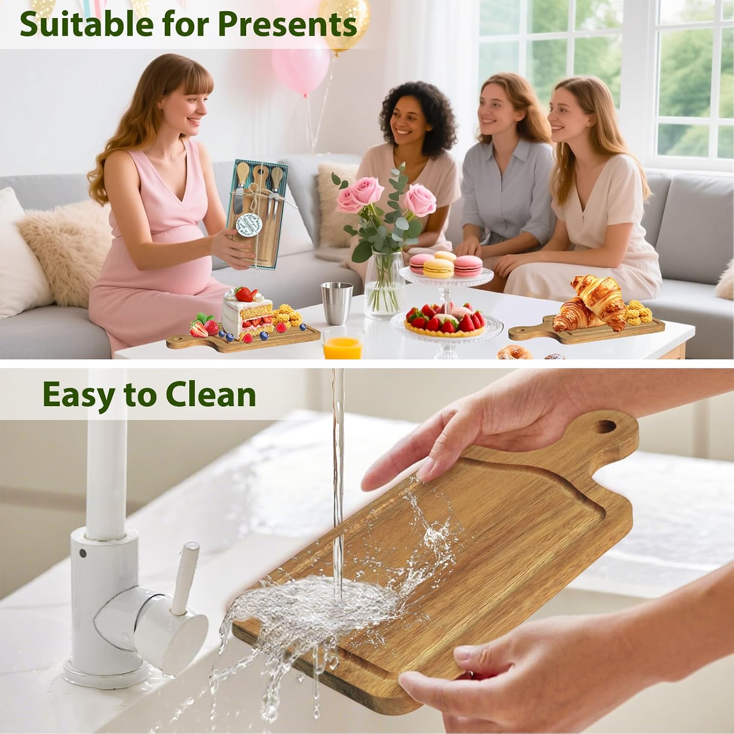 1 Set Bridal Shower Game Prizes, Mini Charcuterie Boards, Acacia Wooden