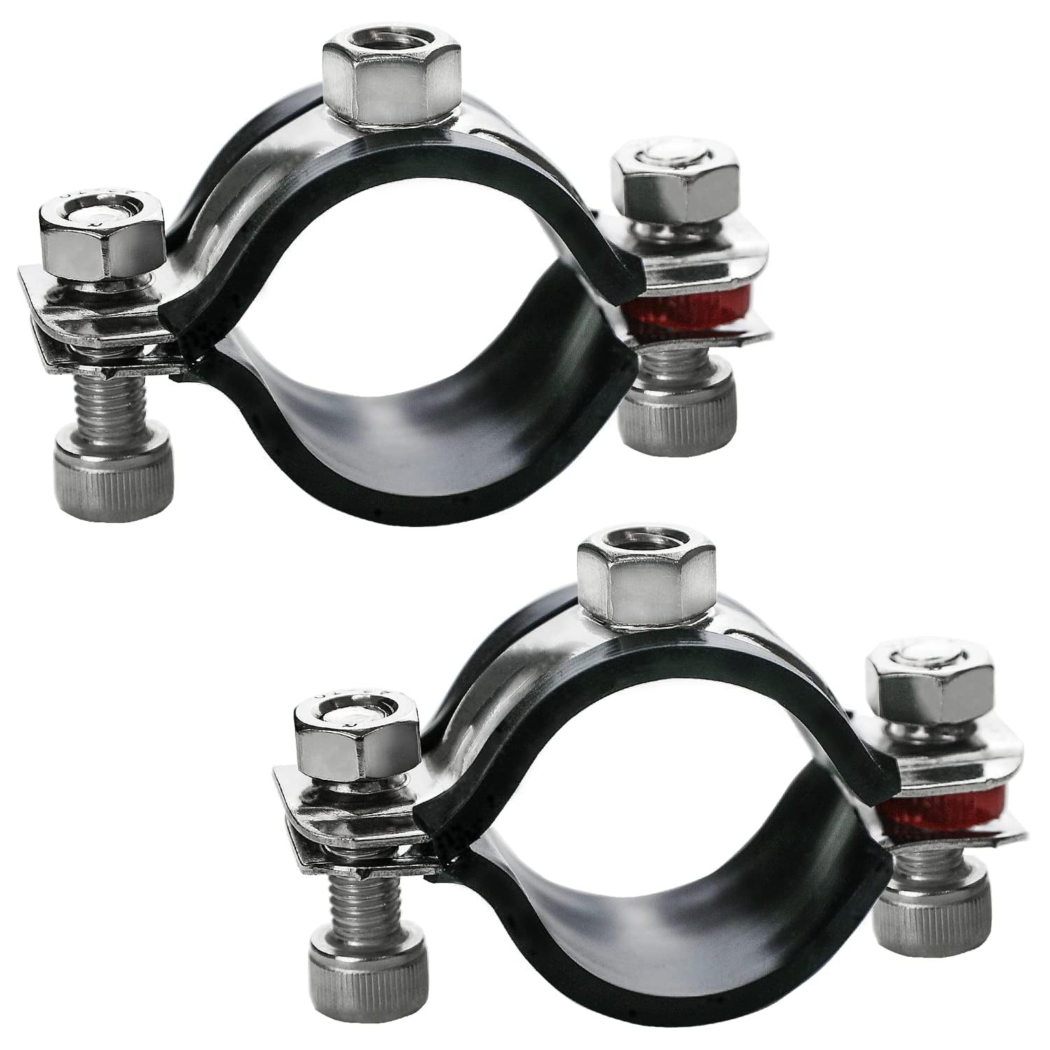 Bgnehrfl One Color Pipe Hanger, 2Pcs Bracket Clamp Support Clip 19-108Mm Wall Ceiling Mount Tube Pipe(51-57Mm)