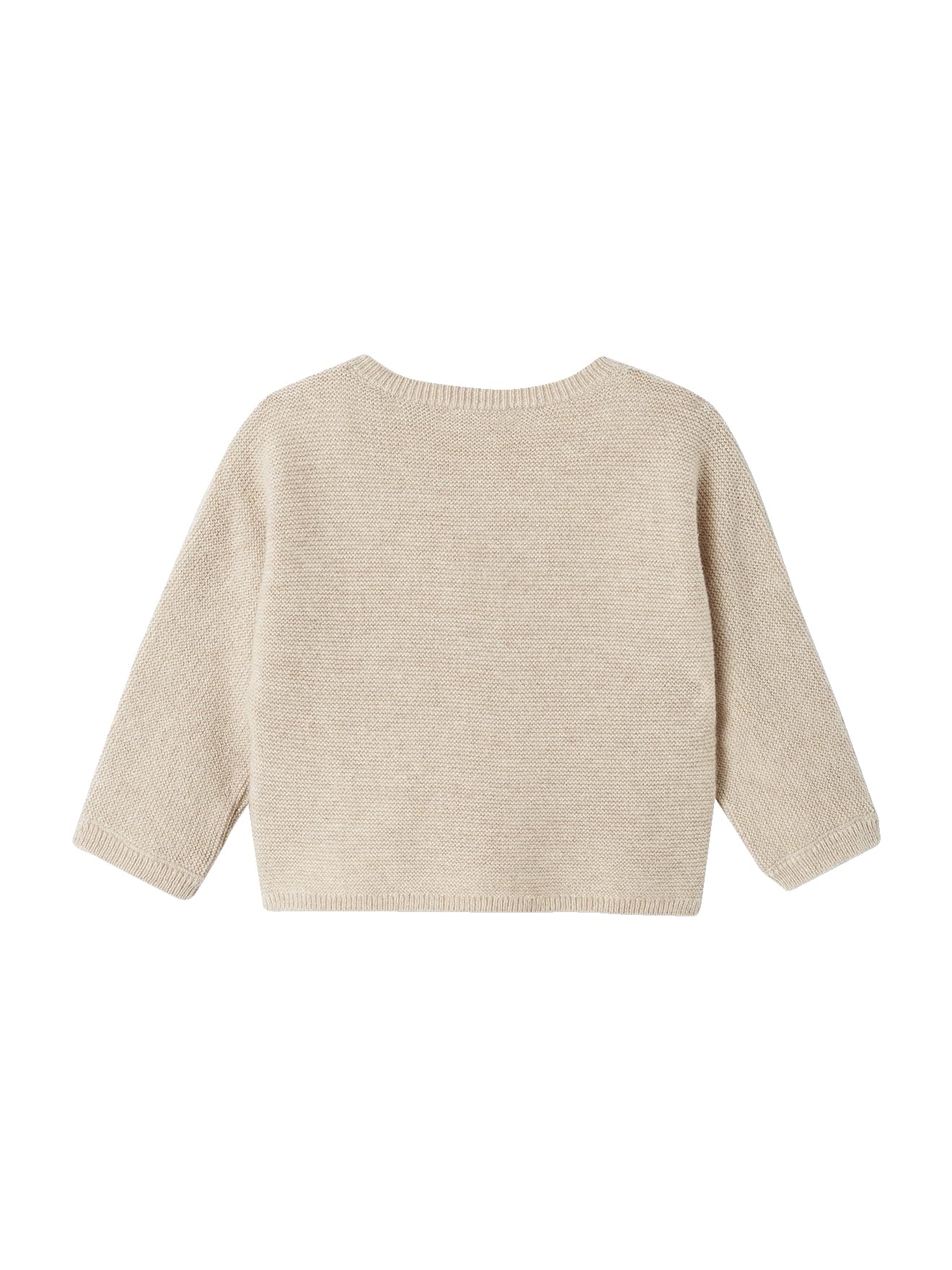 VERTBAUDET Brassière bébé Naissance Tricot Point Mousse Coton et Laine Beige chiné 1M(54CM)