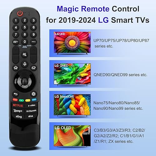 Miniatura 2 de Repuesto para control remoto LG TV, para LG Magic 2019-2024 para Smart TV, para MR2021222324GA con funciones de voz y puntero