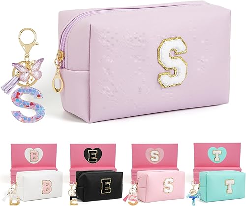 Miniatura 50 de Regalos de cumpleaños para mujeres y ella, bonita bolsa de maquillaje de viaje, bolsas de cosméticos de gran capacidad para mujeres, bolsa de Rosa