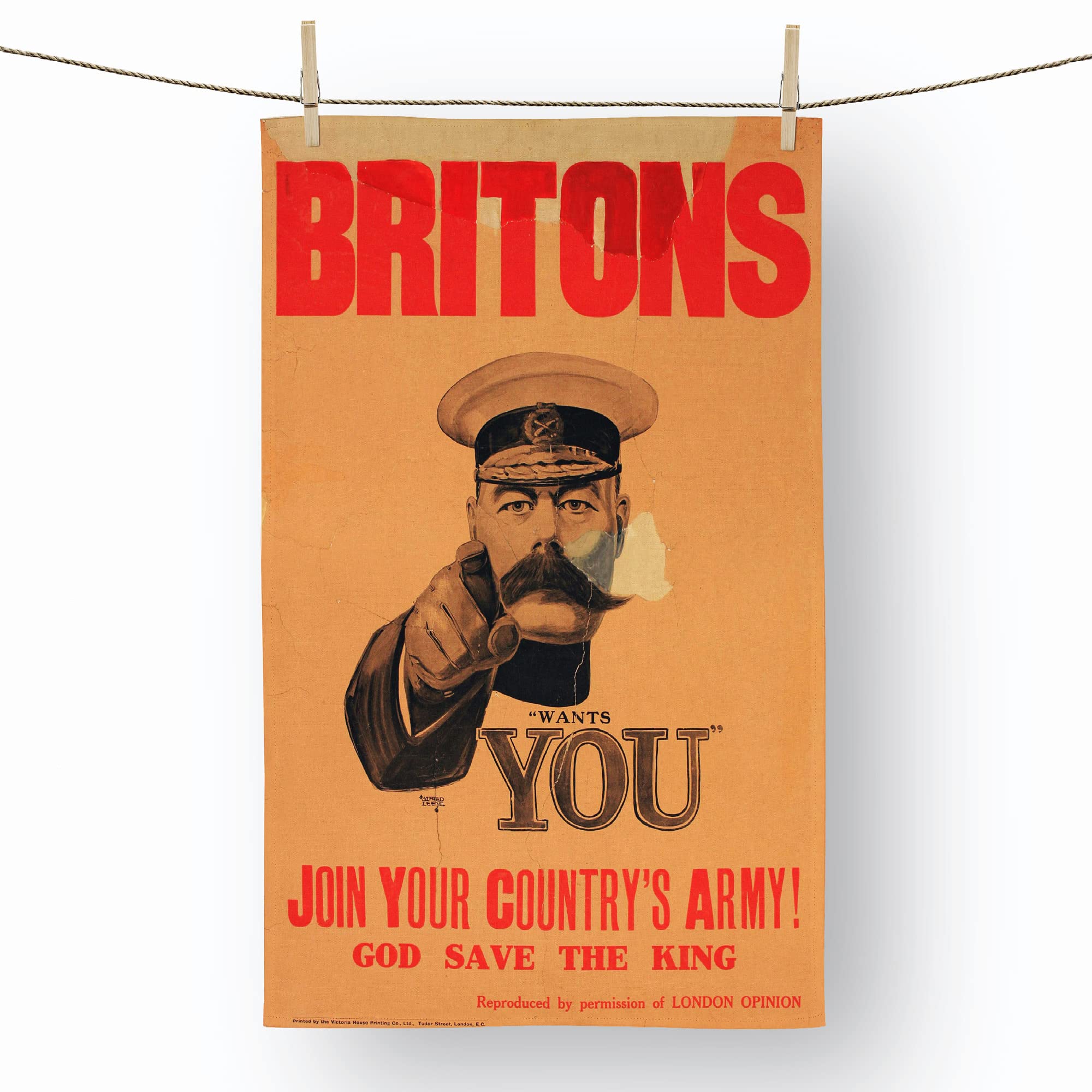 Big Box Art Lord Kitchener Wants You - 100% Cotton (72 x 44 cm) Kitchen Tea Towel, Dish Cloth for Drying, Cleaning and Washing - Absorbent and Quick Drying