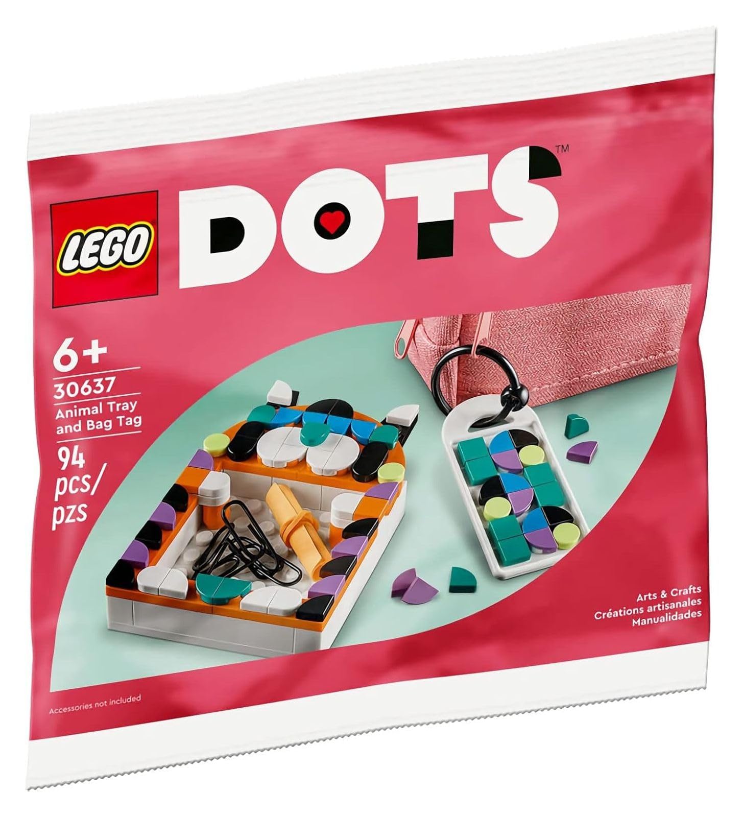 LEGO DOTS Animal Tray and Bag Tag 30637 Polybag, Small