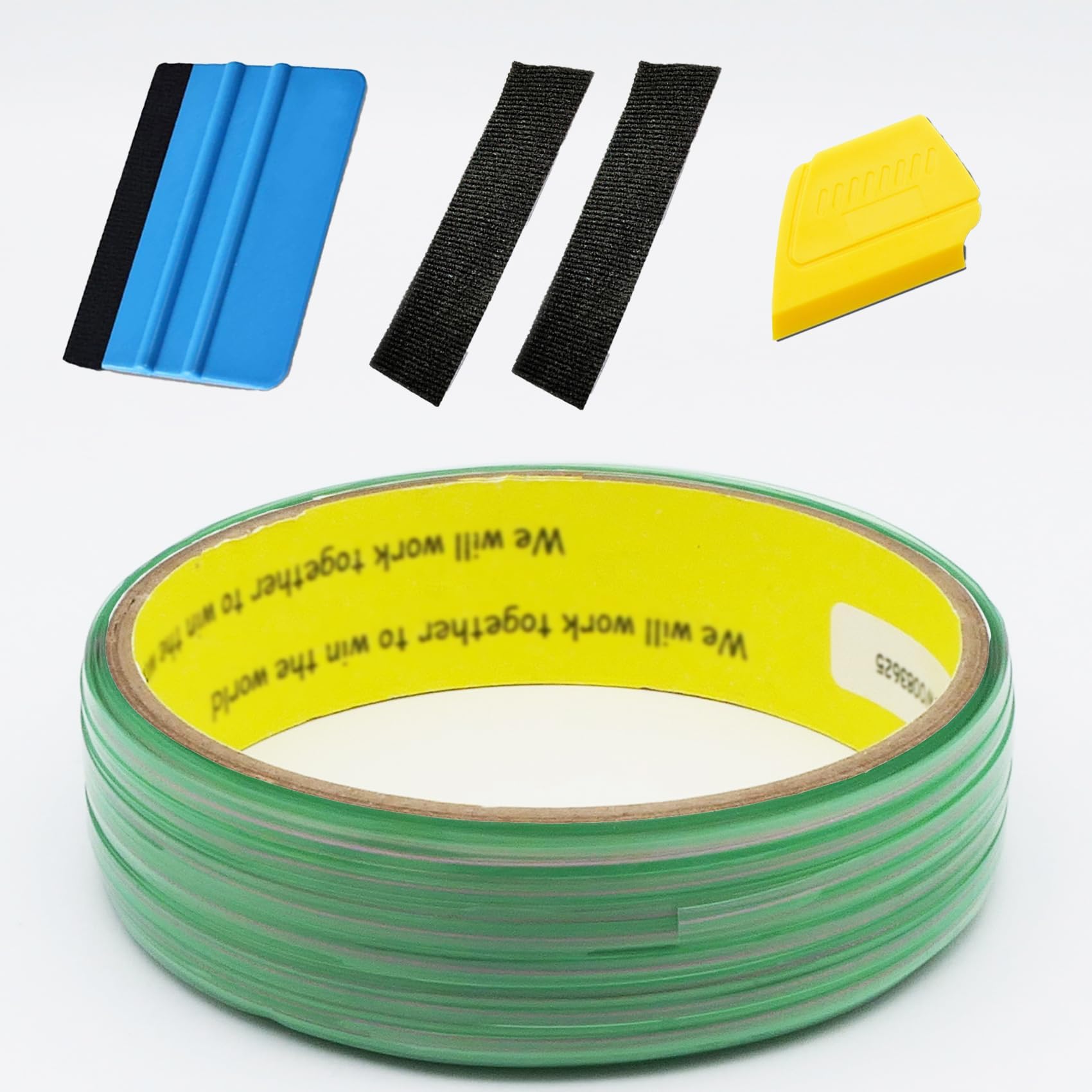 Finish Line Vinyl Wrap Cutting Tape 10m(32 Ft) Squeegee, Detailer & 2 Felts