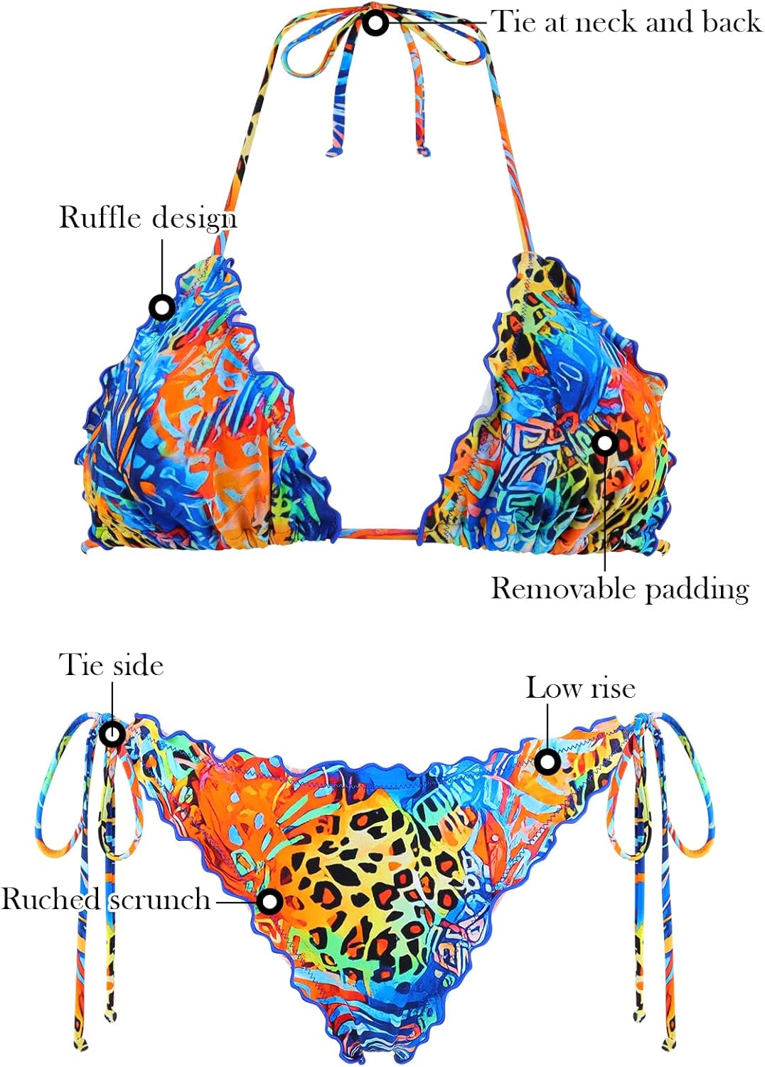 RELLECIGA Women's Wavy Bikini Set - Image 6