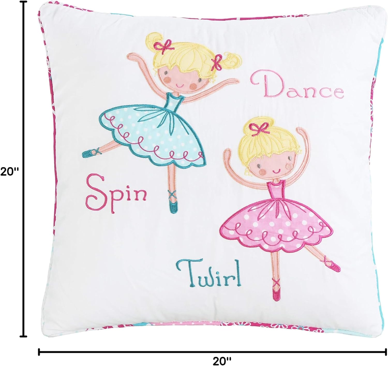 Cozy Line Home Fashions Lace Circle Throw Pillow, Pink Flower Shape Embroidered Print Decorative Pillow (Lace Flower, Decor Pillow - 1 pc)