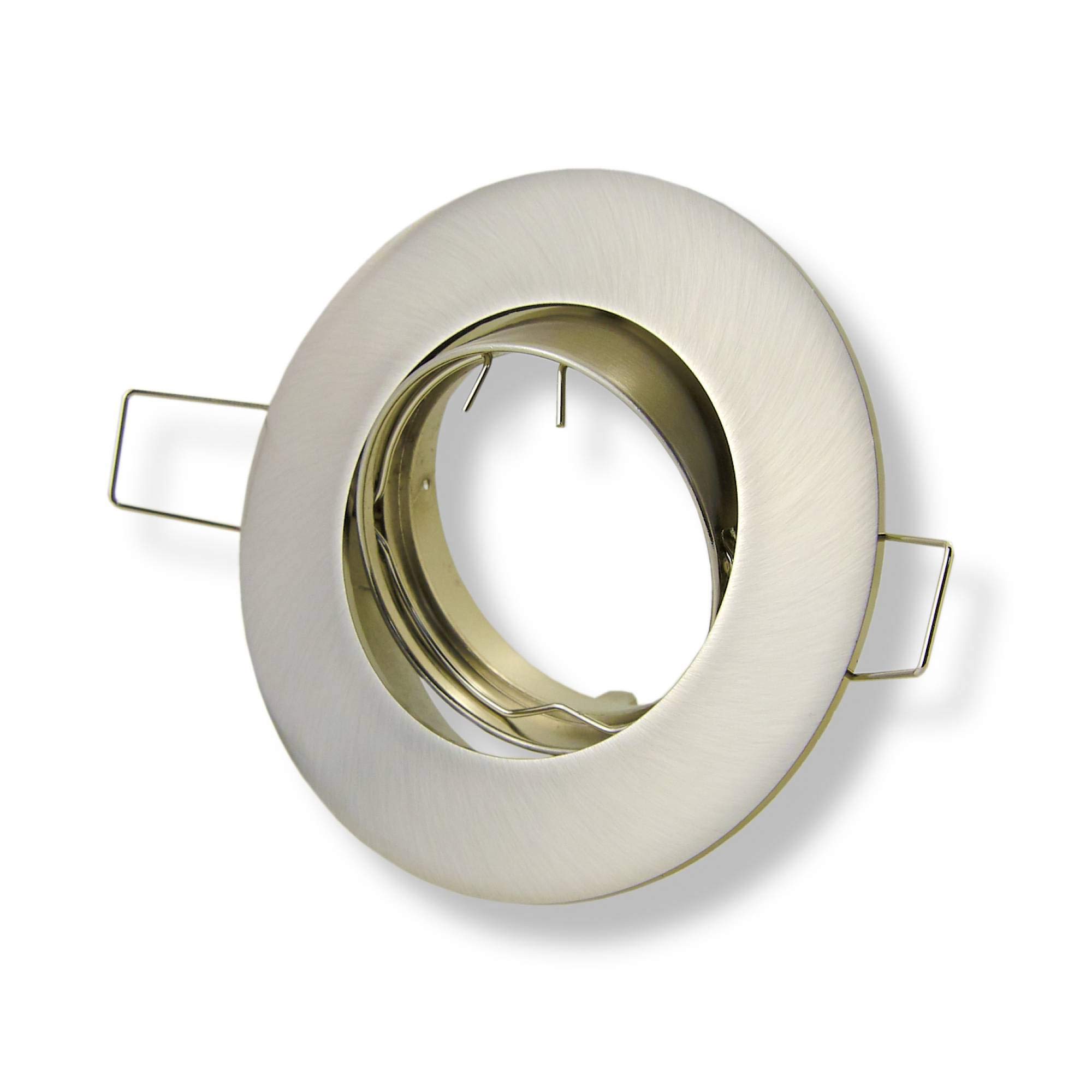 10x Faretto da incasso a LED orientabile argento 7,5 Watt dimmerabili bianco freddo rotondo 230V piatto - GU10 luce da incasso in alluminio, foro da 75-80mm - installazione -