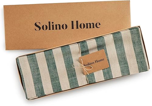 Miniatura 5 de Solino Home Sorrento - Juego de 4 manteles individuales de tela, 100 % lino puro, 14 x 19 pulgadas, hechos a mano y lavables a máquina