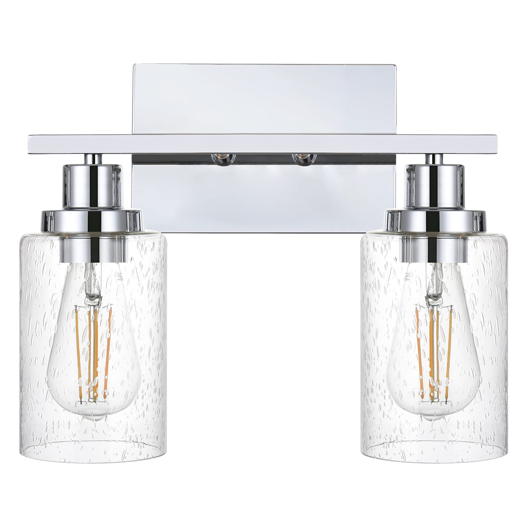 Buy MELUCEE Wall Sconces 2 Lights Bathroom Vanity Light Chrome with