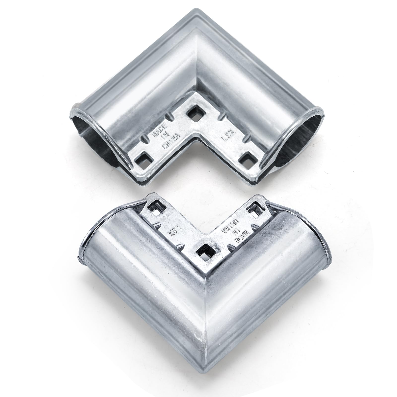 Chain Link Gate 2Pcs 90 Degree Angle Aluminum Profile Corner Brackets 2020  Series Silver Silver Tone Chainlink Fence Parts