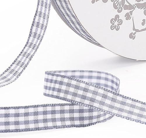 Miniatura 3 de VGoodall Cinta de Gingham Gris Oscuro, 38 x 50 yardas, Cinta de Picnic para Manualidades, Cintas Gris Oscuro para Accesorios de Cabello, Artesanías