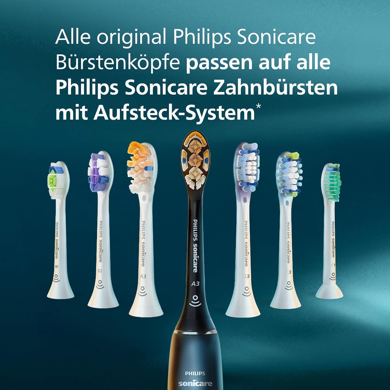 Philips Sonicare C1 ProResults-Bürstenköpfe für elektrische Schallzahnbürsten, 10 Stück (Modell HX6010/32)