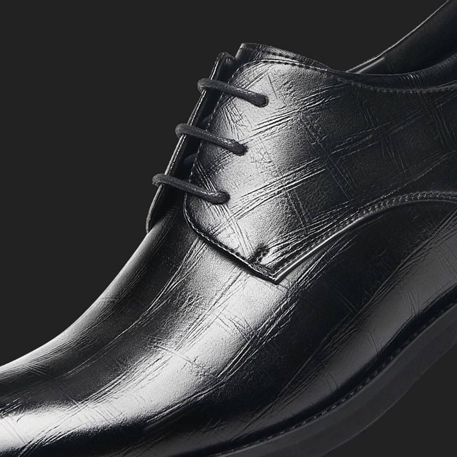Scarpe Eleganti da Uomo con Rialzo Invisibile con Rialzo 2,36" Antiscivolo per Ufficio, Matrimonio