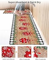 Vista 4 de Tapete de baño de bola de Navidad roja para bañera, antideslizante, de secado rápido y absorbente, tierra de diatomeas, fregadero de ducha, lavable