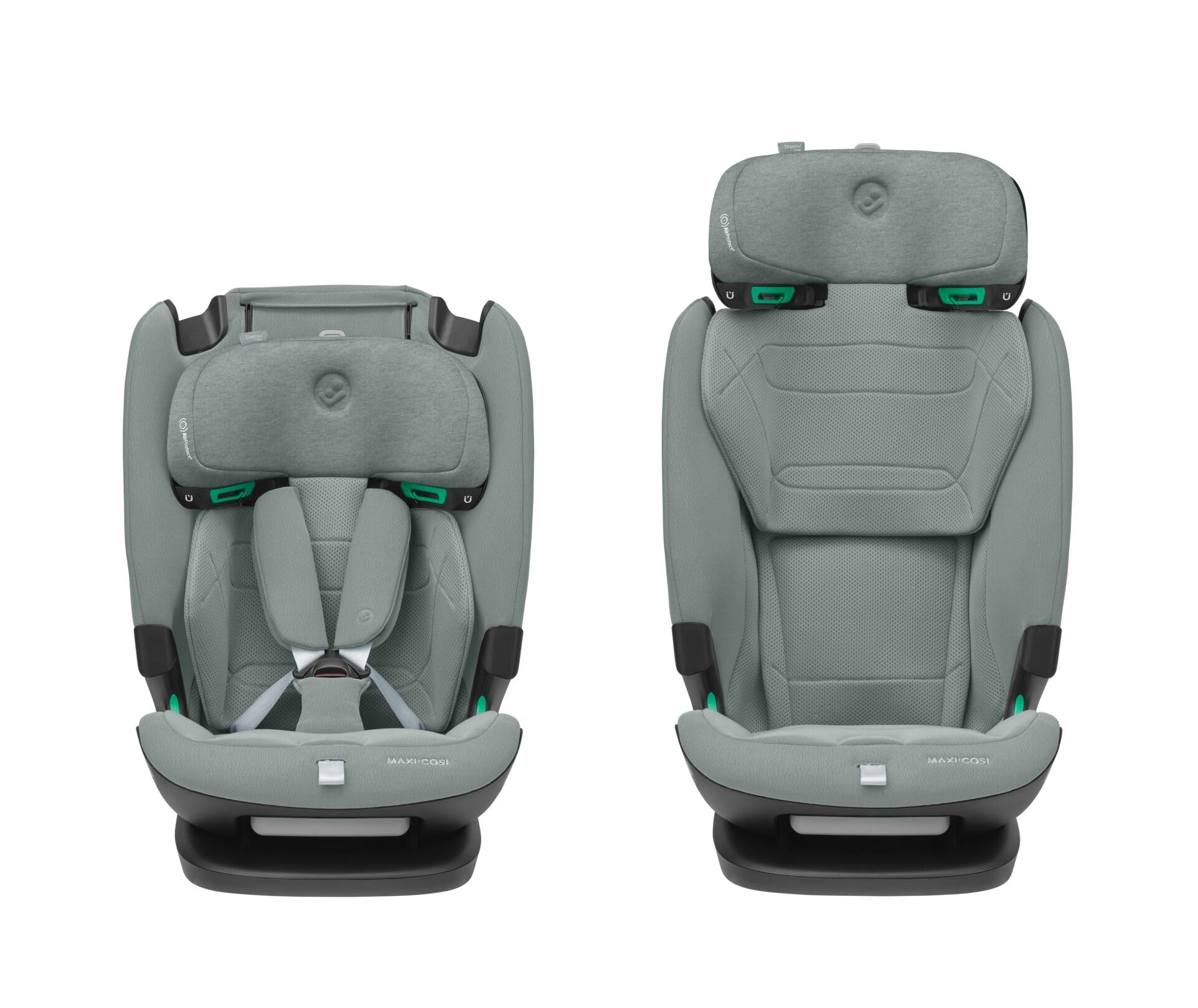 Maxi-Cosi Titan Pro² i-Size, Seggiolino auto per bambini, 15 Mesi- 12 Anni (76-150 cm), ClimaFlow, Cinture easy-in, Cuscini di sicurezza AirProtect, G-CELL, Reclinabile 4 posizioni, Authentic Grey