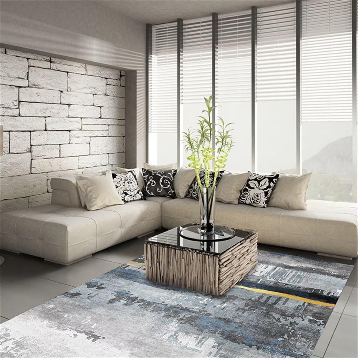 Tapis de salon à la mode motif irrégulier déco chambre ado fille
