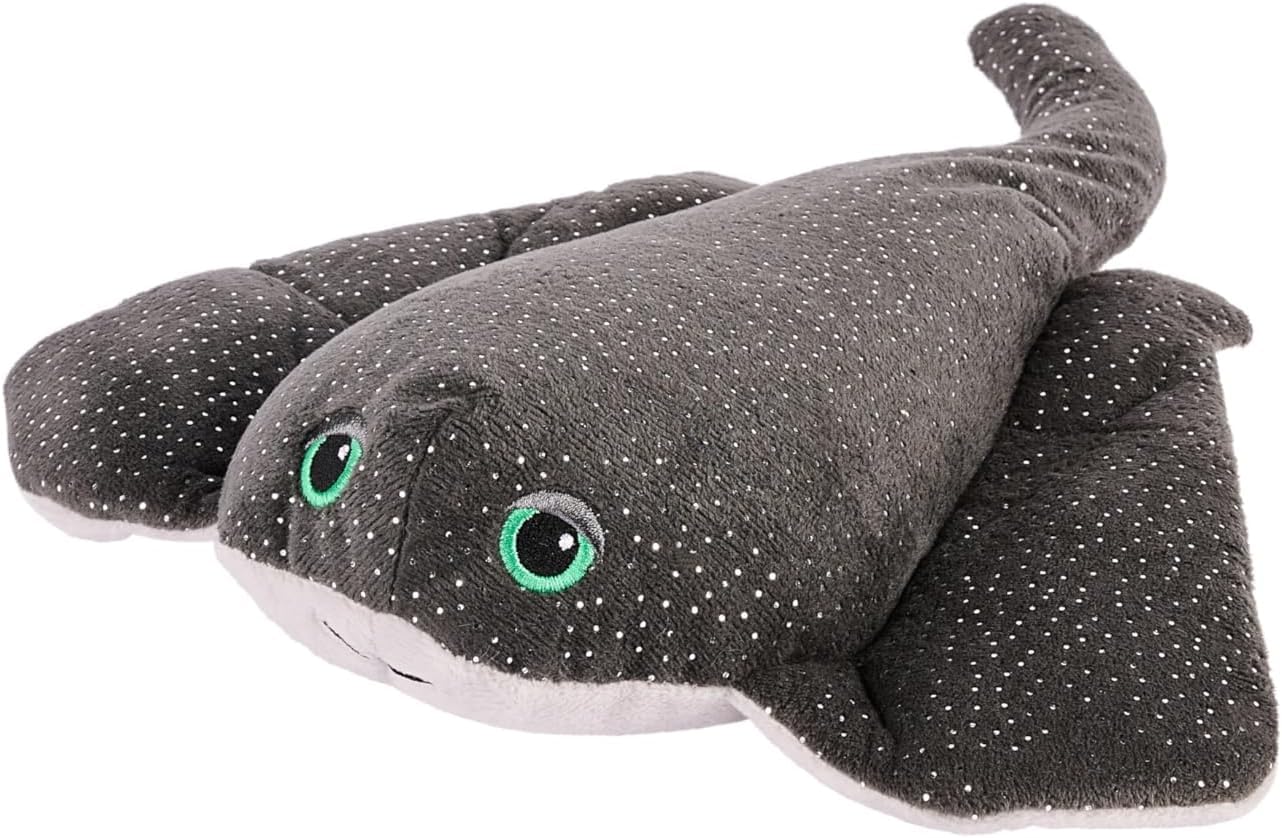 Warmies Manta Ray Große Größe, Vollständig Mikrowellengeeignet und Gewichtetes Kuscheltier für Angst, Im Gefrierschrank kühlen oder in der Mikrowelle erwärmen, Weiches Wärmekissen