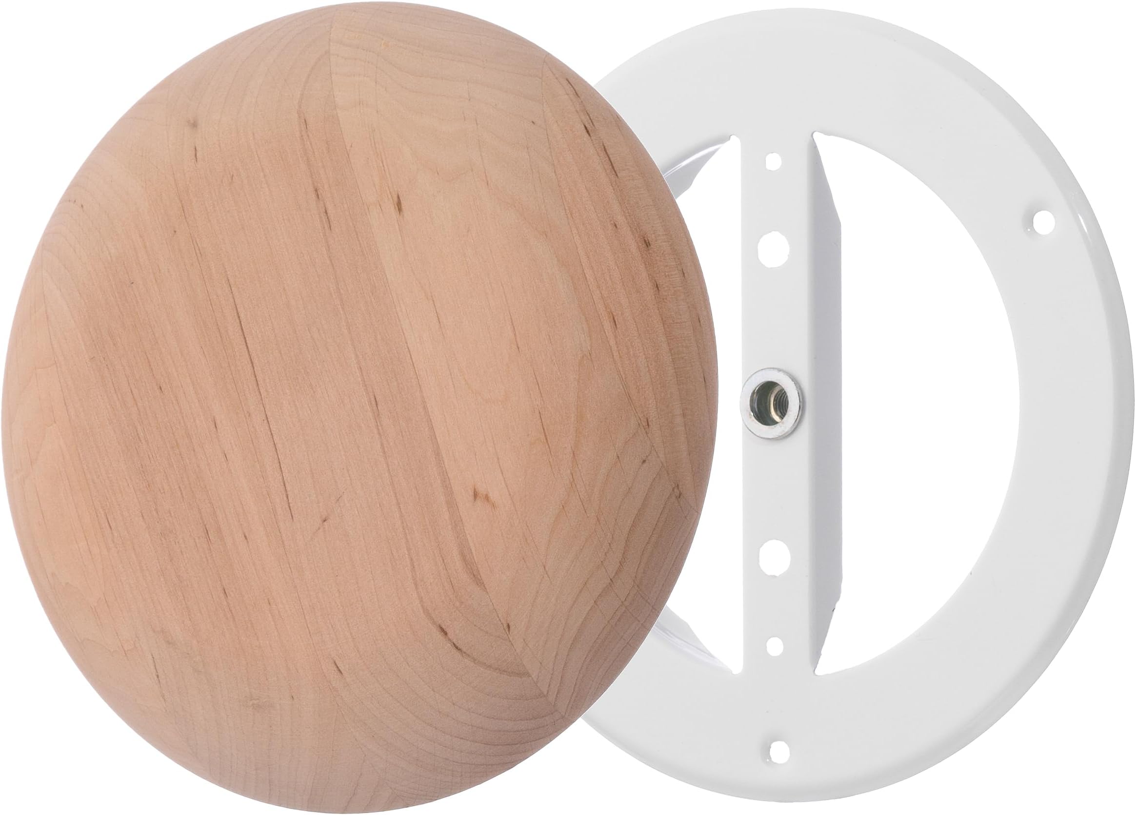 Steinberg14 (no resin) Wooden Vent Cover 4 inch - Universal Supply and Exhaust Valve - Adjustable Vent Cover - Round Wall Ceiling Vent - Wooden Air Diffuser - Sauna Vent Cover with Black Alder Wood