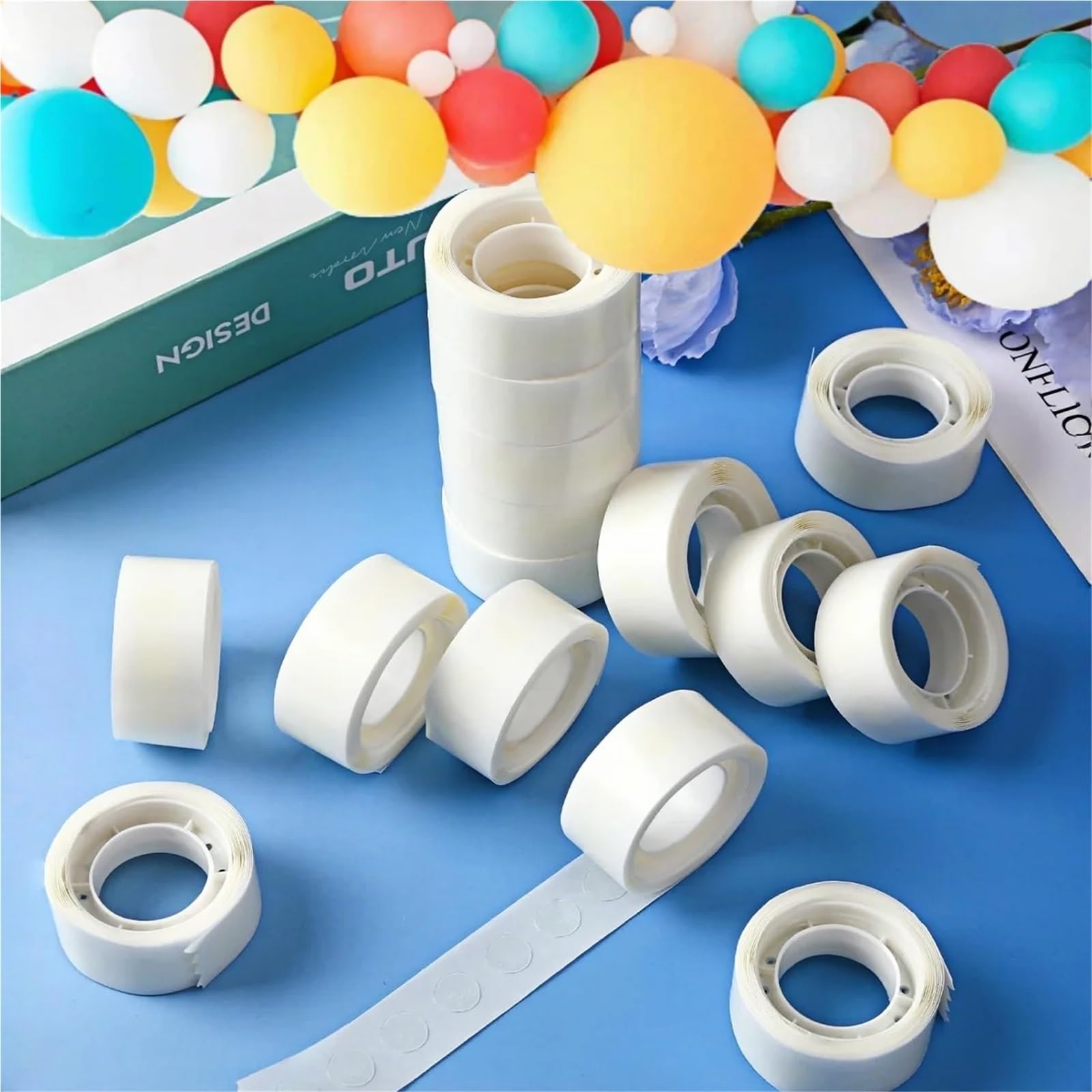 Doppelseitige Klebepunkte, transparent, abnehmbarer Ballon-Klebeband, for DIY-Handwerk, Hochzeit, Geburtstag, Party-Dekoration