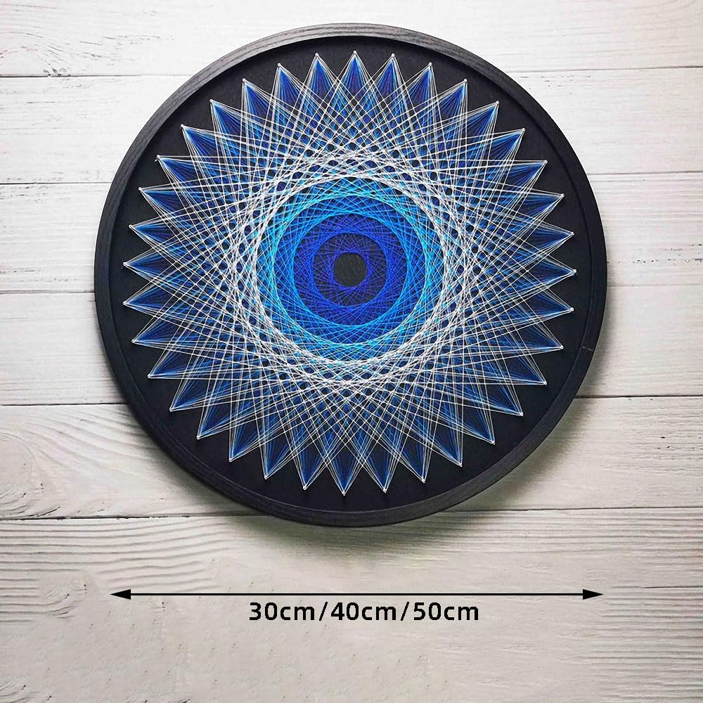 Mandala String Art DIY Décoration Murale Fil Peinture Toile Art Artisanat Cadeau Artisanat pour Adultes Femmes Kit