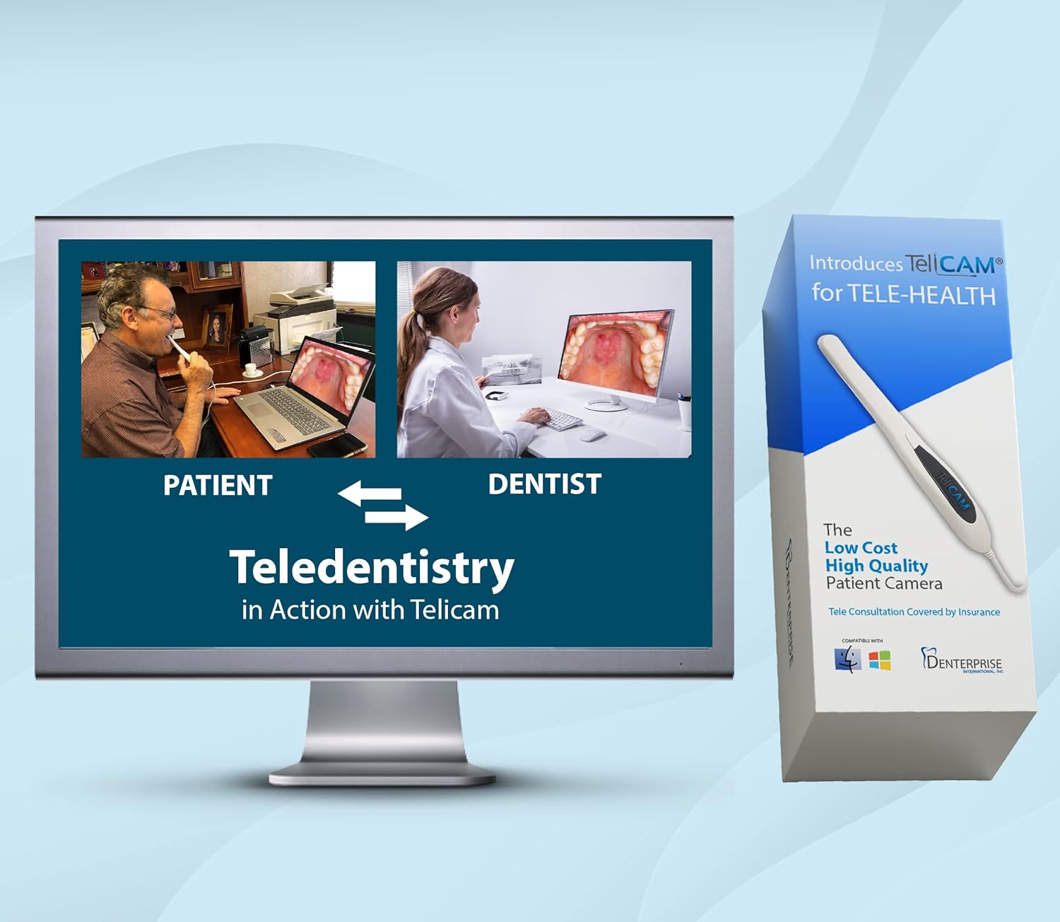 TELICAM Intraoral Camera Dental, Works with Eaglesoft