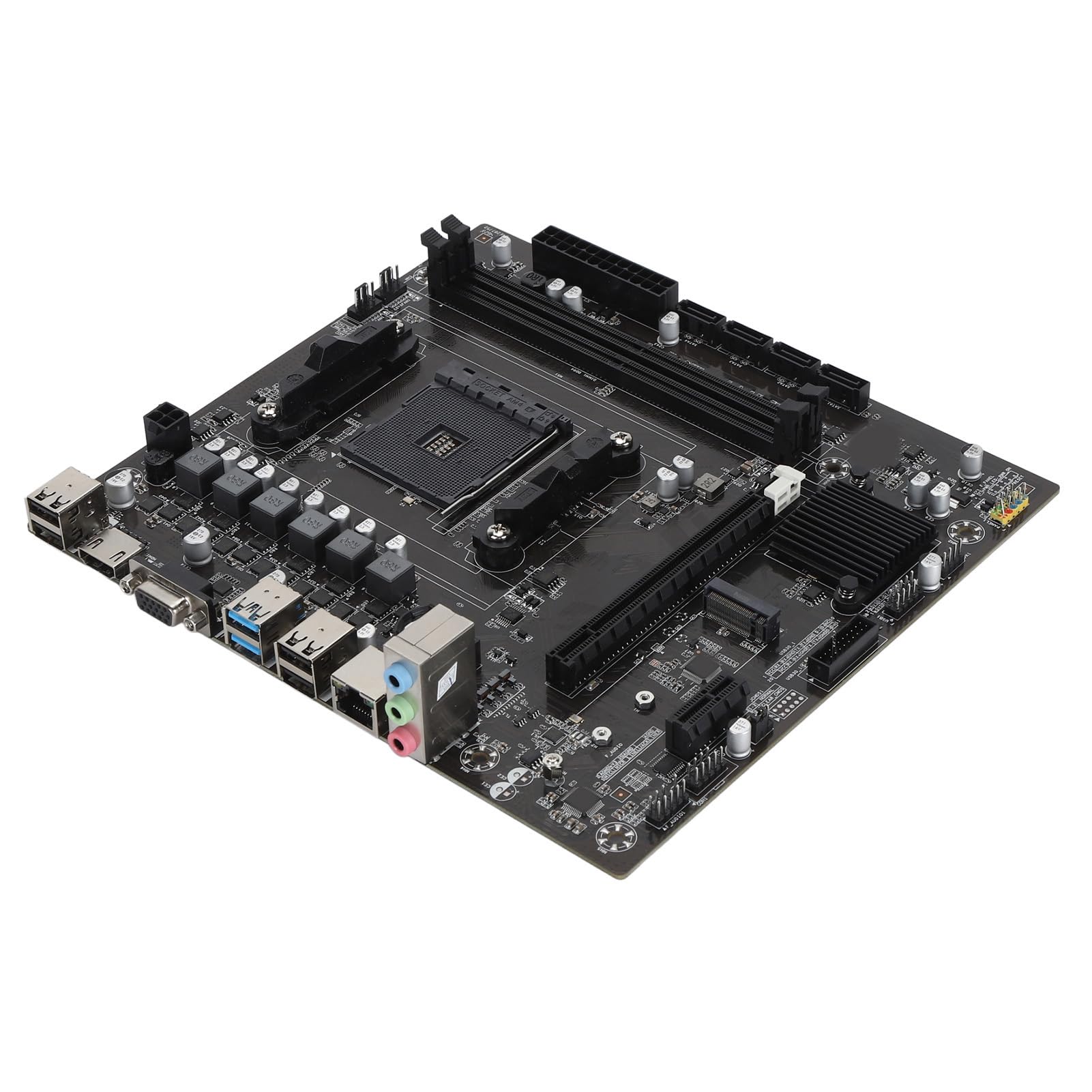Elprico Scheda Madre da Gioco ATX per Serie Ryzen5000, APU Serie DDR4 A e Scheda Madre ATX con CPU Ryzen 500