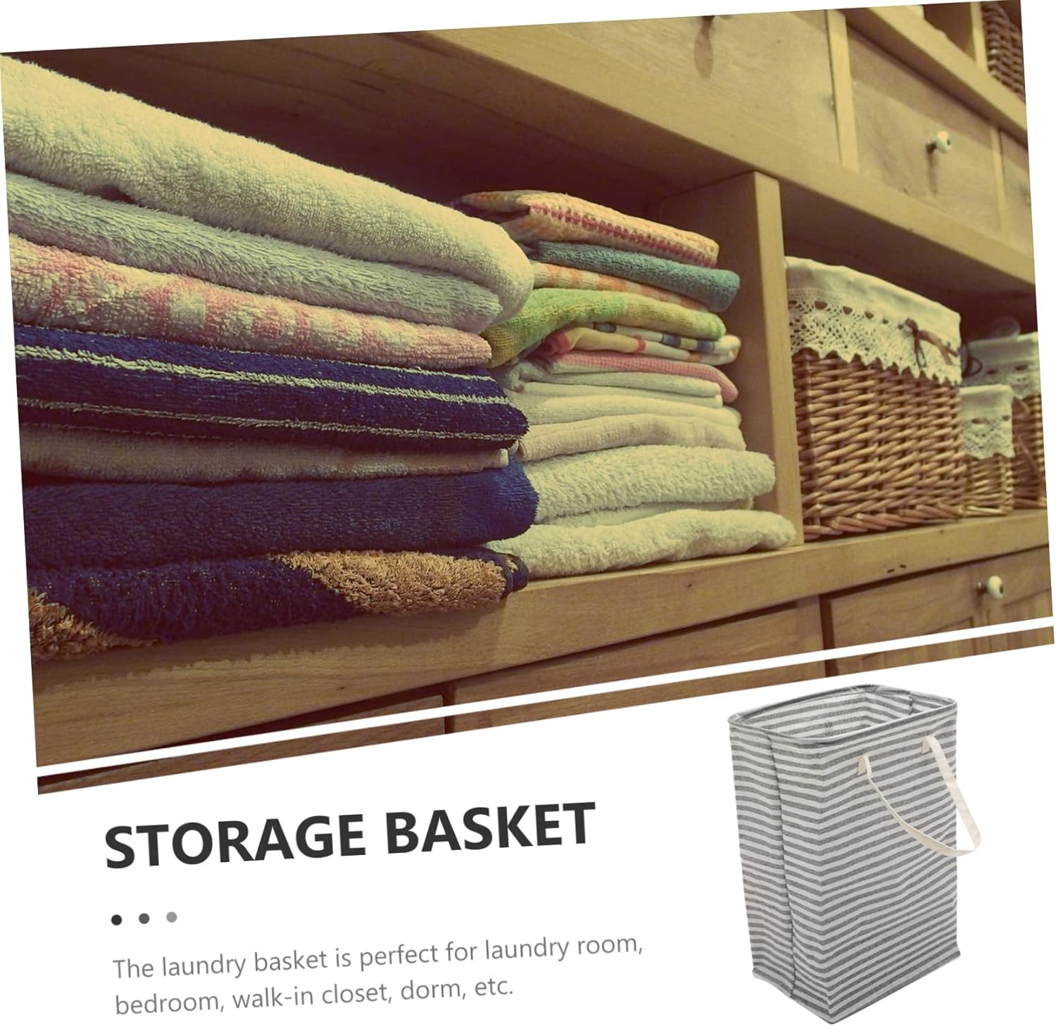 Foldable Large Laundry Basket with Handles Portable Collapsible Storage Holder for Clothes and Household Organization Lightweight and Modern Design for Bedroom and Laundry