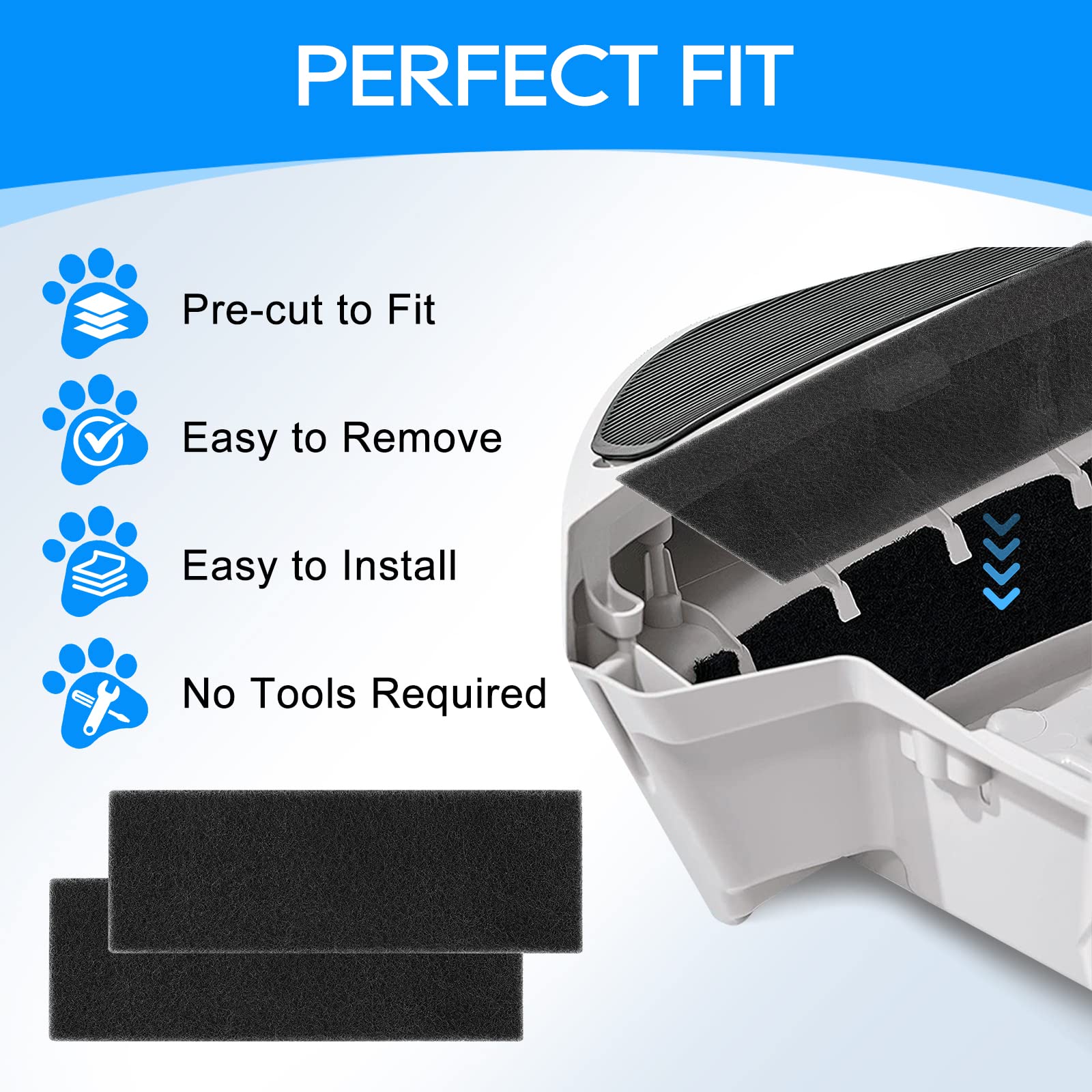 10-Pack Carbon Filters Compatible with Litter-Robot 3, Activated Carbon Litter Box Filter Compatible with Litter-Robot 3 Self Cleaning Cat Litter Box Filters, Accessories Replacement - image 4