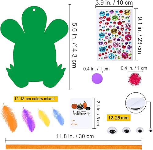 Miniatura 9 de Winlyn 24 juegos de manualidades de otoño para niños, adornos de monstruo, decoraciones de monstruo, juegos de arte de espuma, ojos saltones para