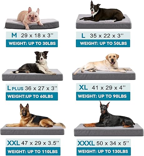 Miniatura 6 de WATANIYA PET Camas medianas para perros medianos, cama para perros de espuma viscoelástica, cama ortopédica para perros pequeños con funda lavable y