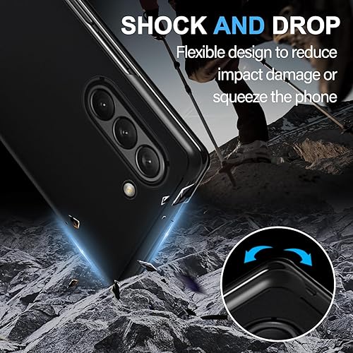 Miniatura 3 de Galaxy Z Fold 5 - Fundas compatibles con Samsung Z Fold 5 Flip para teléfono celular, funda transparente con tapa para espejo de visión