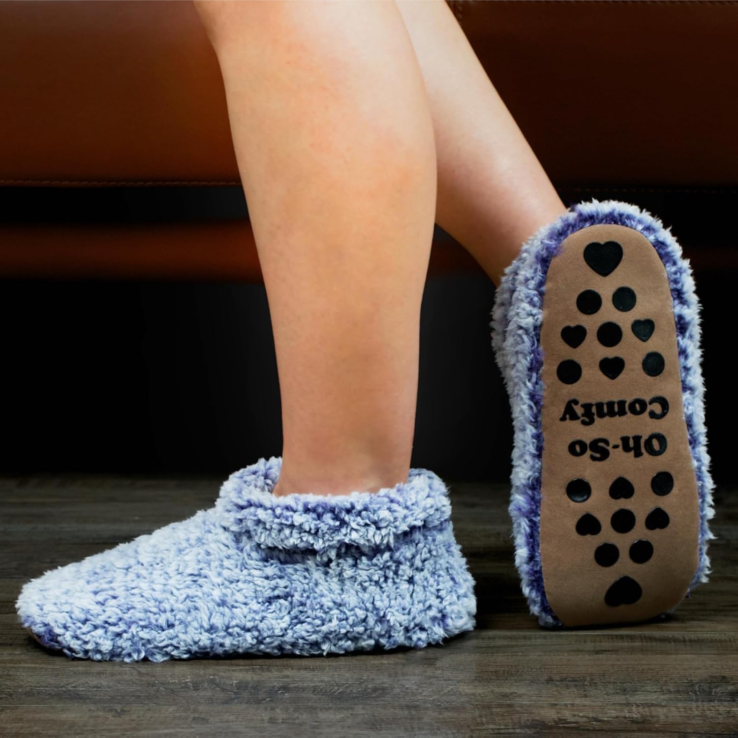 Cozylook Fuzzy Slippers for Women Indoor, Warm Bedroom Slip On Shoes, Winter Fluffy House Socks with Grippers, Cozy Christmas Gifts Unique - Image 3