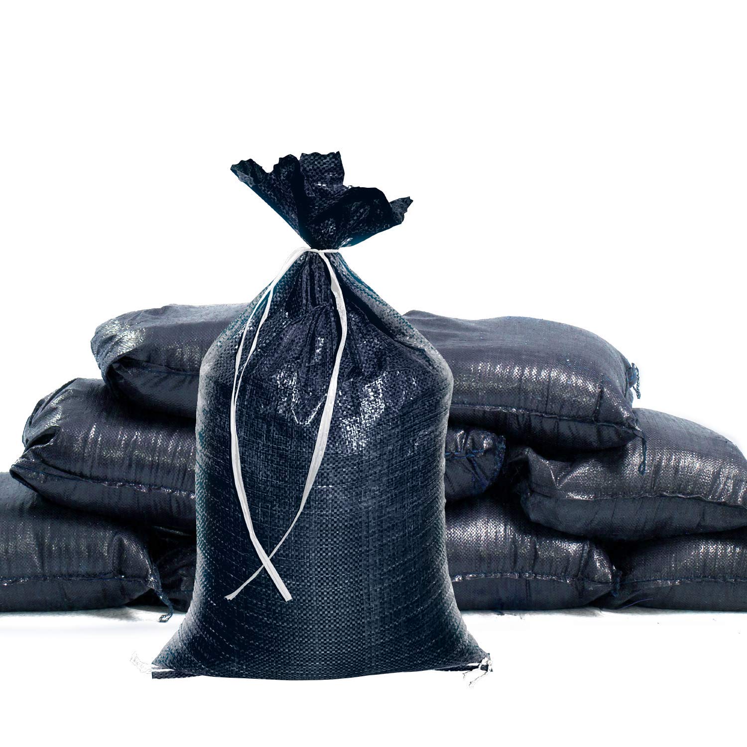 Sandbaggy Black Sandbags Empty Poly Bags W/ 4000 HR UV Protection 14 Inch x 26 Inch Ultra