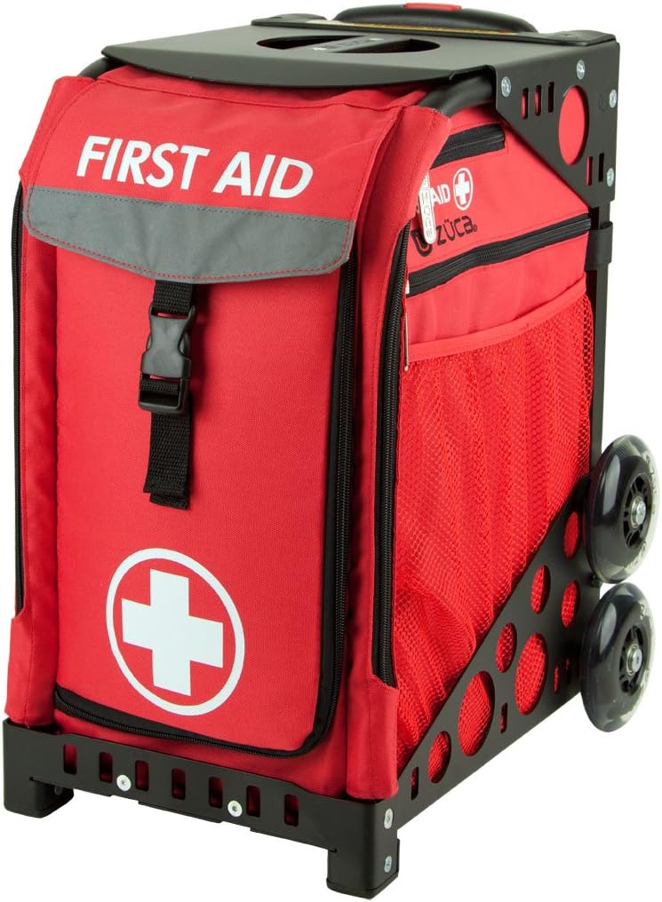 Bag First Aid Insert & Black Frame w/Non-Flashing Wheels