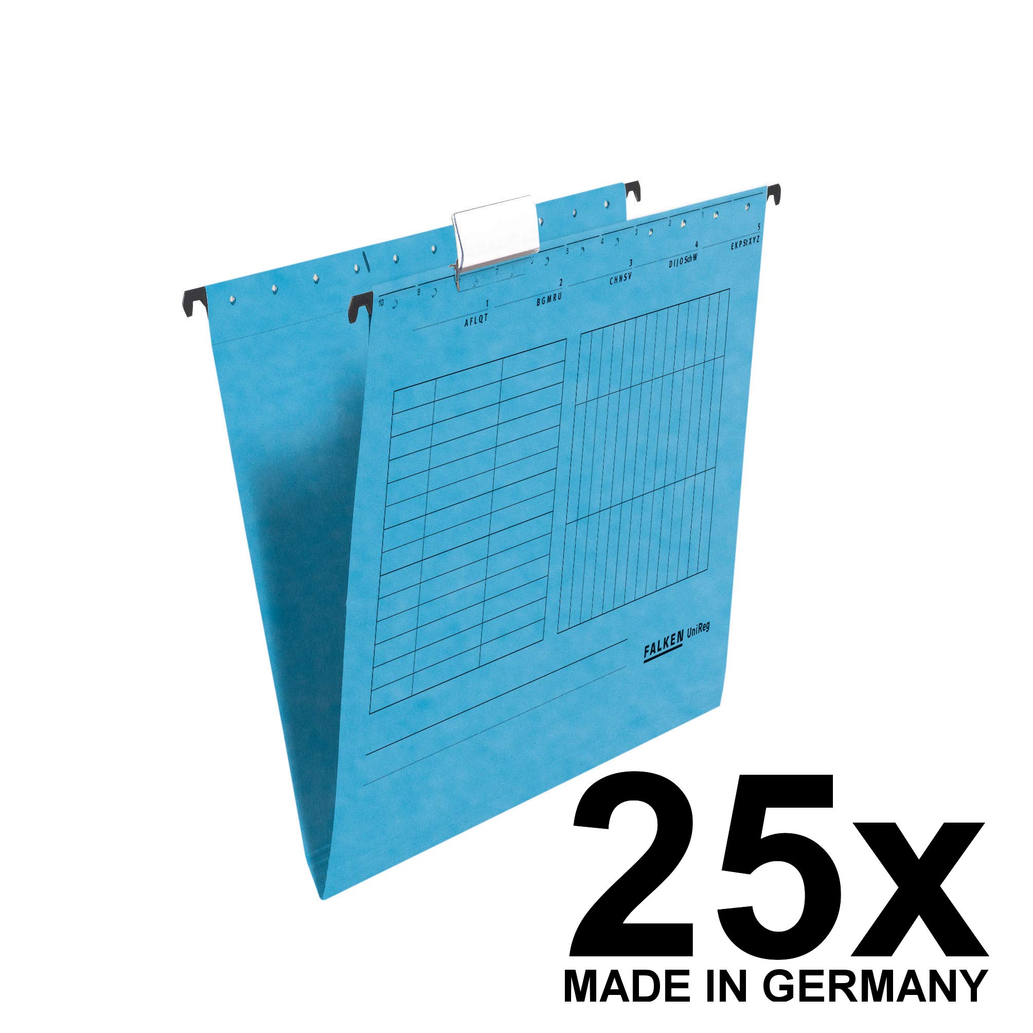 Exacompta Falken UniReg Hanging Folders – Recycled Kraft, A4 Size, Blue Angel Certified, Red – Pack Of 25